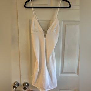 New Zara White Satin Mini Dress with tags Size Small